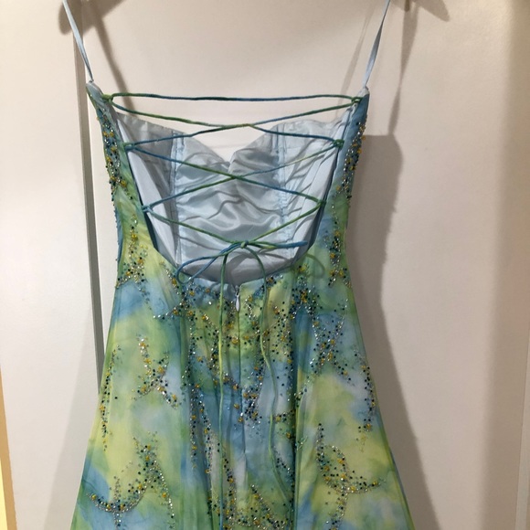Unique Watercolor Prom Dress - Picture 4 of 6